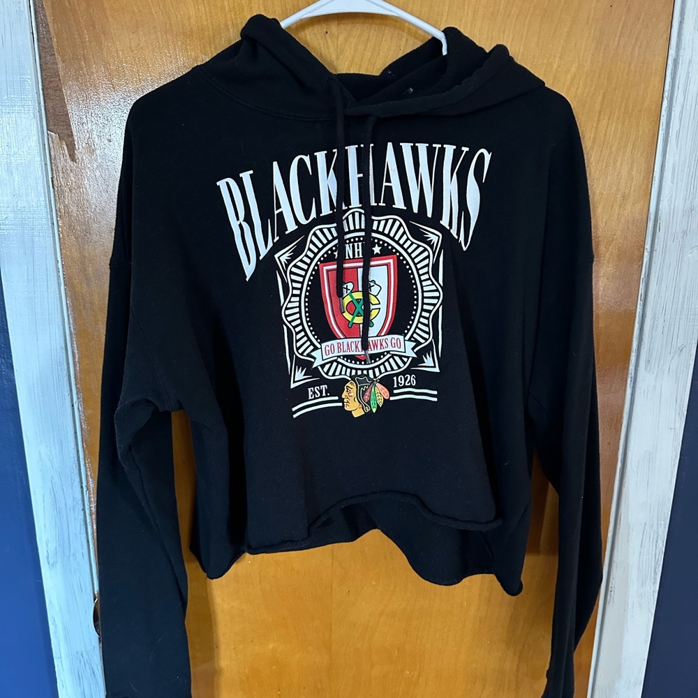 Cropped Chicago Blackhawks Hoodie WEAR by Erin Andrews